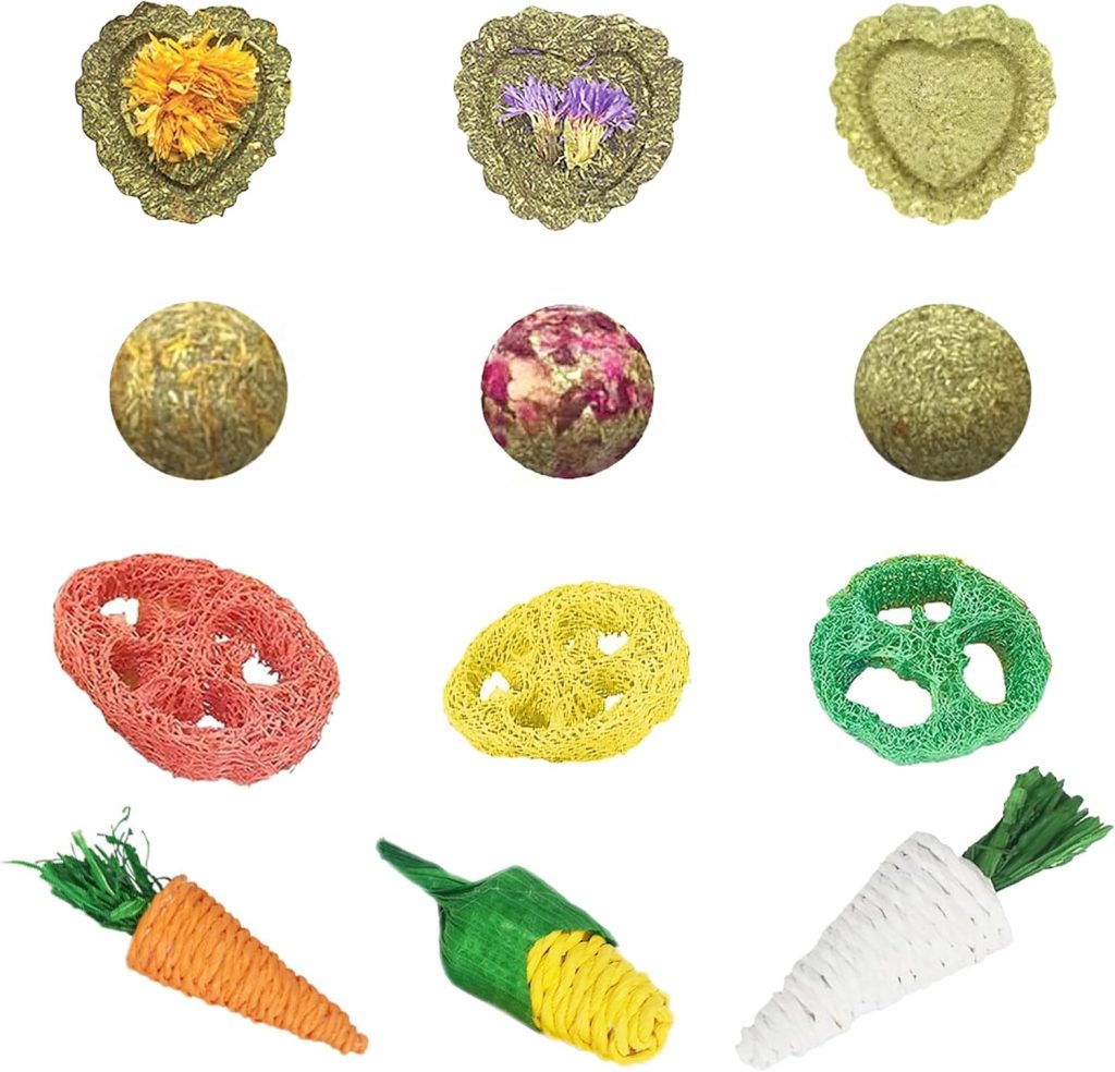 SunGrow - Timothy Hay Variety Pack Enrichment Chew Treats