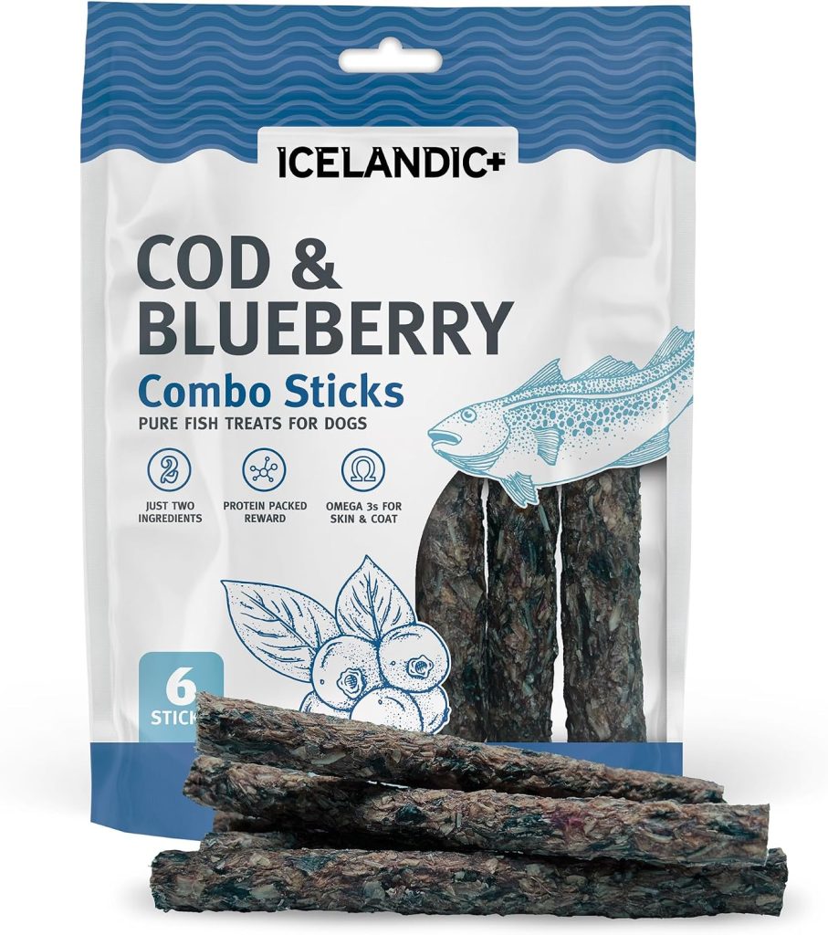 Icelandic+ Combo Sticks Dog Treats - Cod and Blueberry