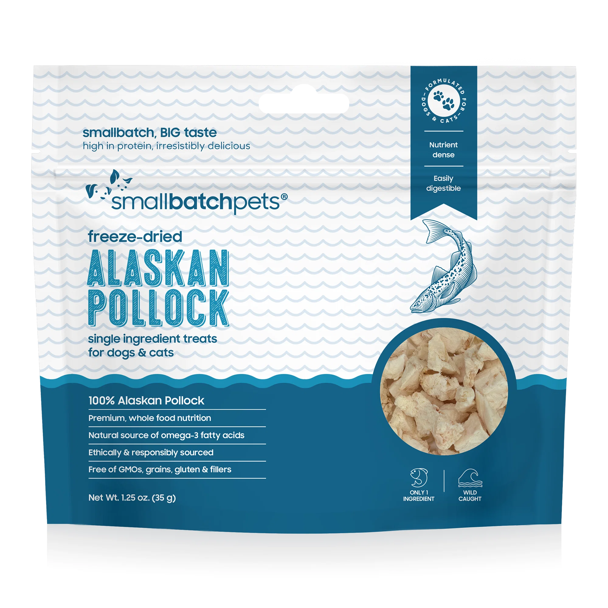 SmallBatch Pets Freeze Dried Alaskan Pollock